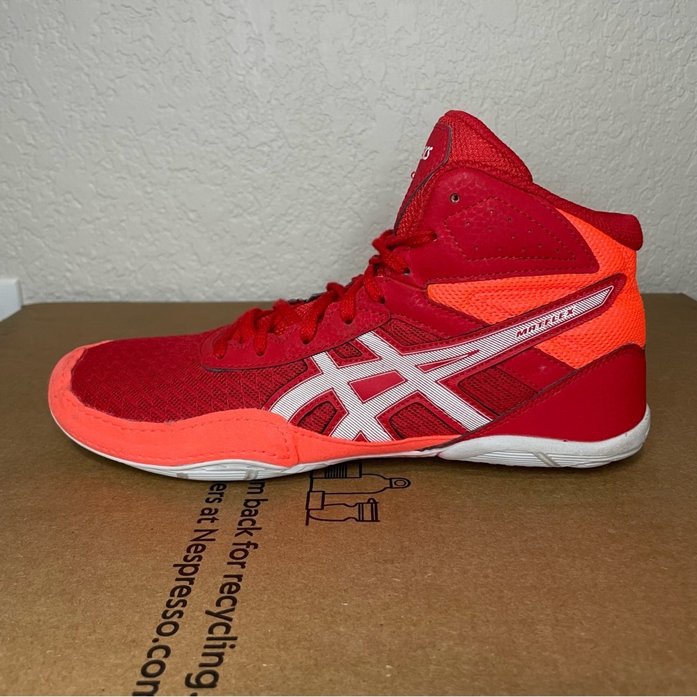 Asics | Matflex 6 Minimalist Wrestling Shoes - Red Orange ; Mens 8